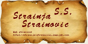 Strainja Strainović vizit kartica